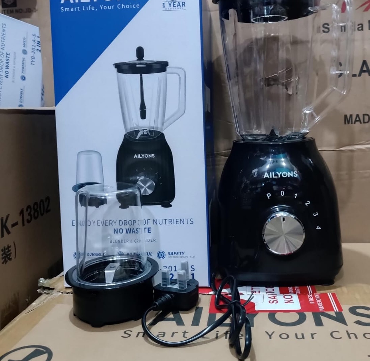 High Quality Affordable AILYONS 1.5ltr 2in1 blender.  image