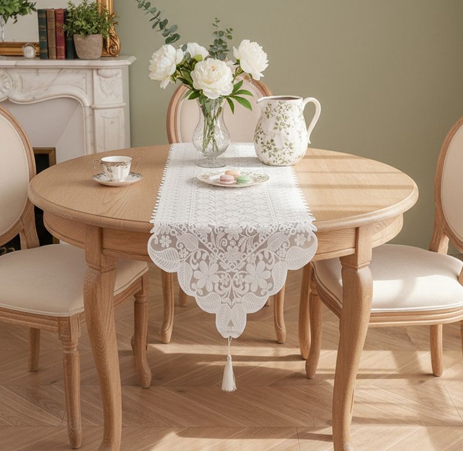 Retro French Lace Table Flag  image