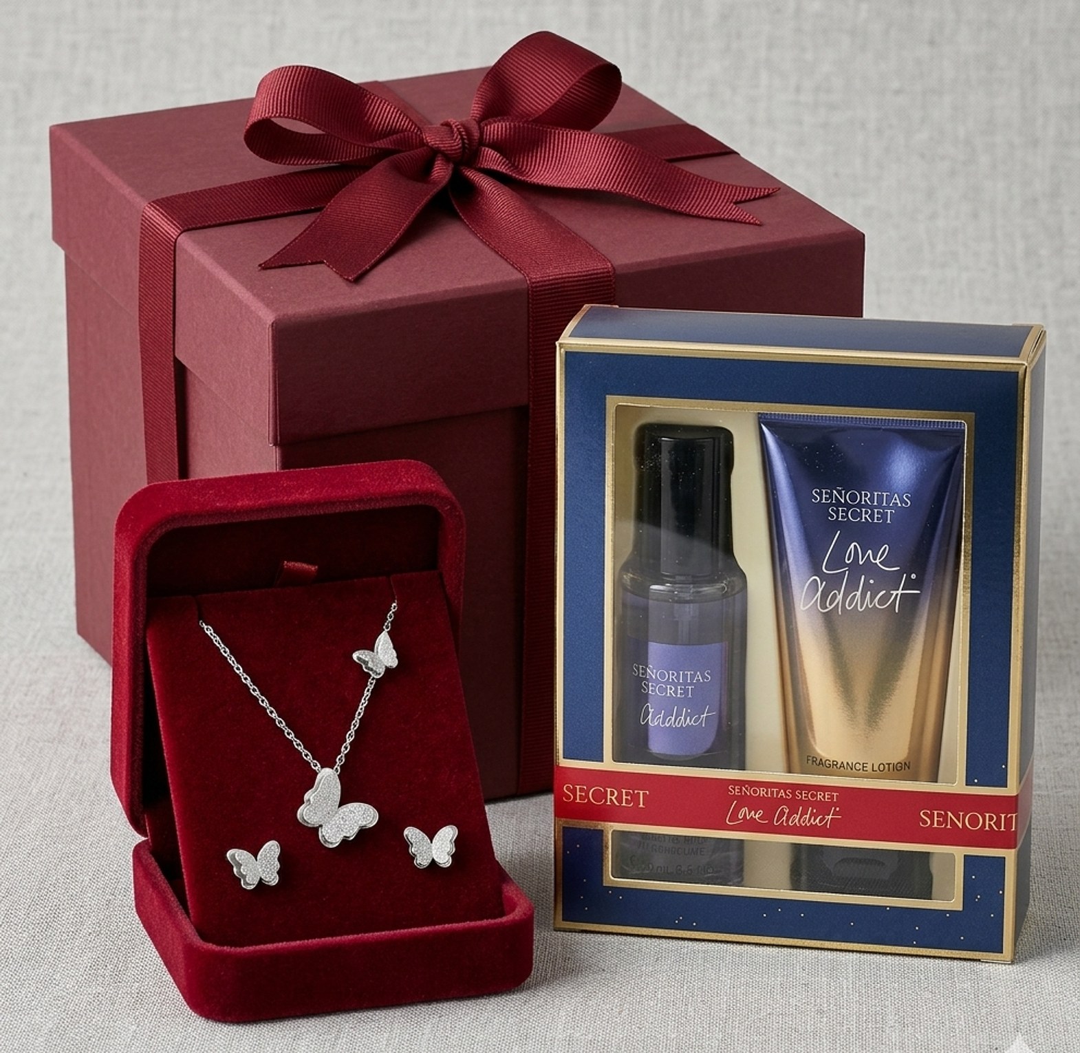 Butterfly Jewelry Set & Mini Perfume Set Gift Pack image