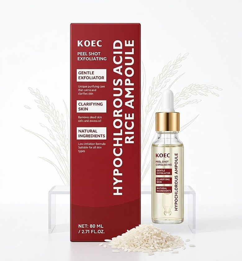 Koec peel shot exfoliating hypochlorous acid rice ampoule image