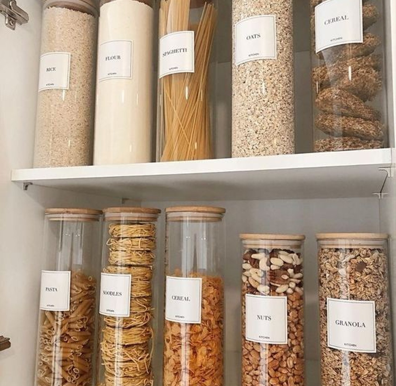 Spaghetti/ Cereal storage jars image