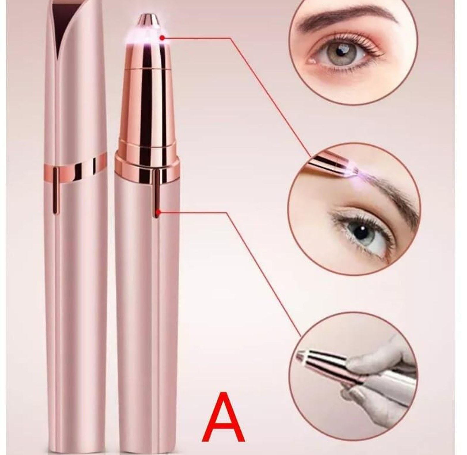 Battery powered Flawless facial hair shaver and eye brow shaper image