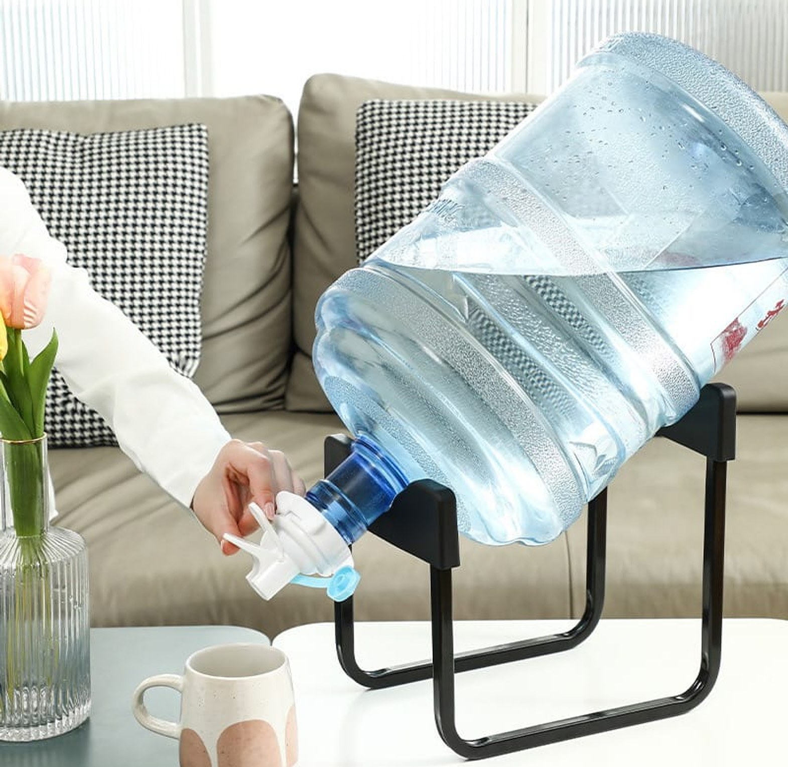 Direct Water Bucket Stand with Iron Frame & Faucet image