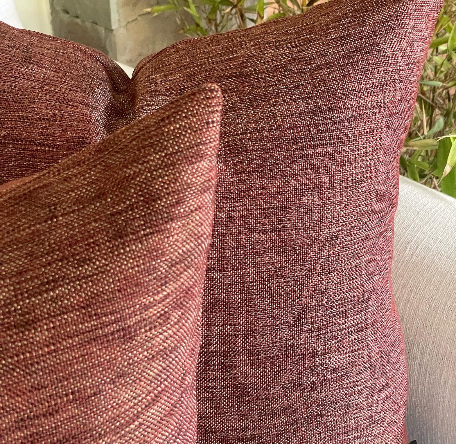 Metallic Burgundy Cushion image
