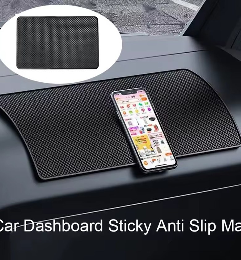 Anti-Slip Car Dashboard Sticky Mat, Universal Phone & Wallet Holder, No Glue Required image