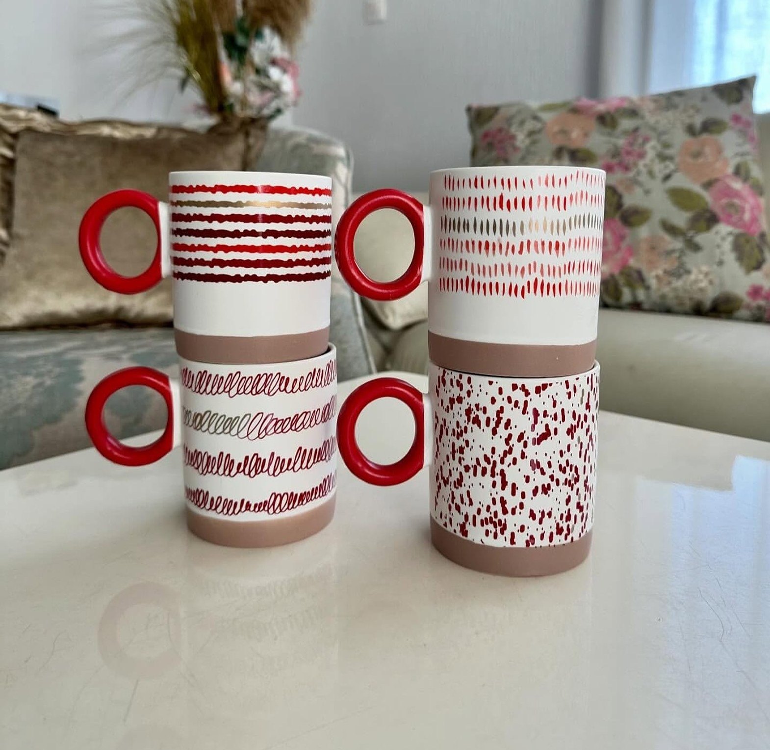 Custom Nordic Hand-Printed Porcelain Mug image