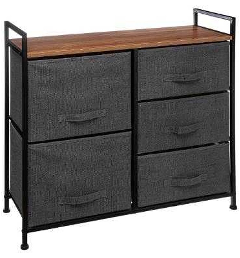 5 DRAWER CHEST DARK GREY  image