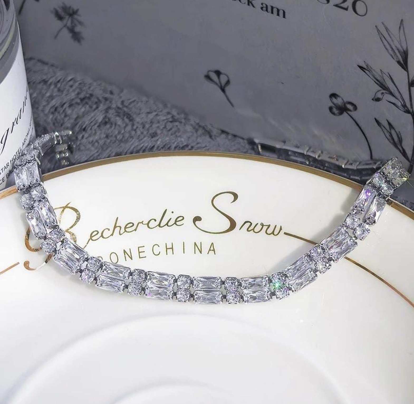 Box chain Cubic Zirconia bracelets image