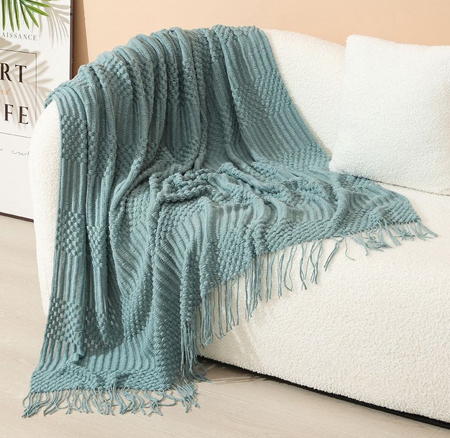 1Nordic Style Sofa Throw Blanket image
