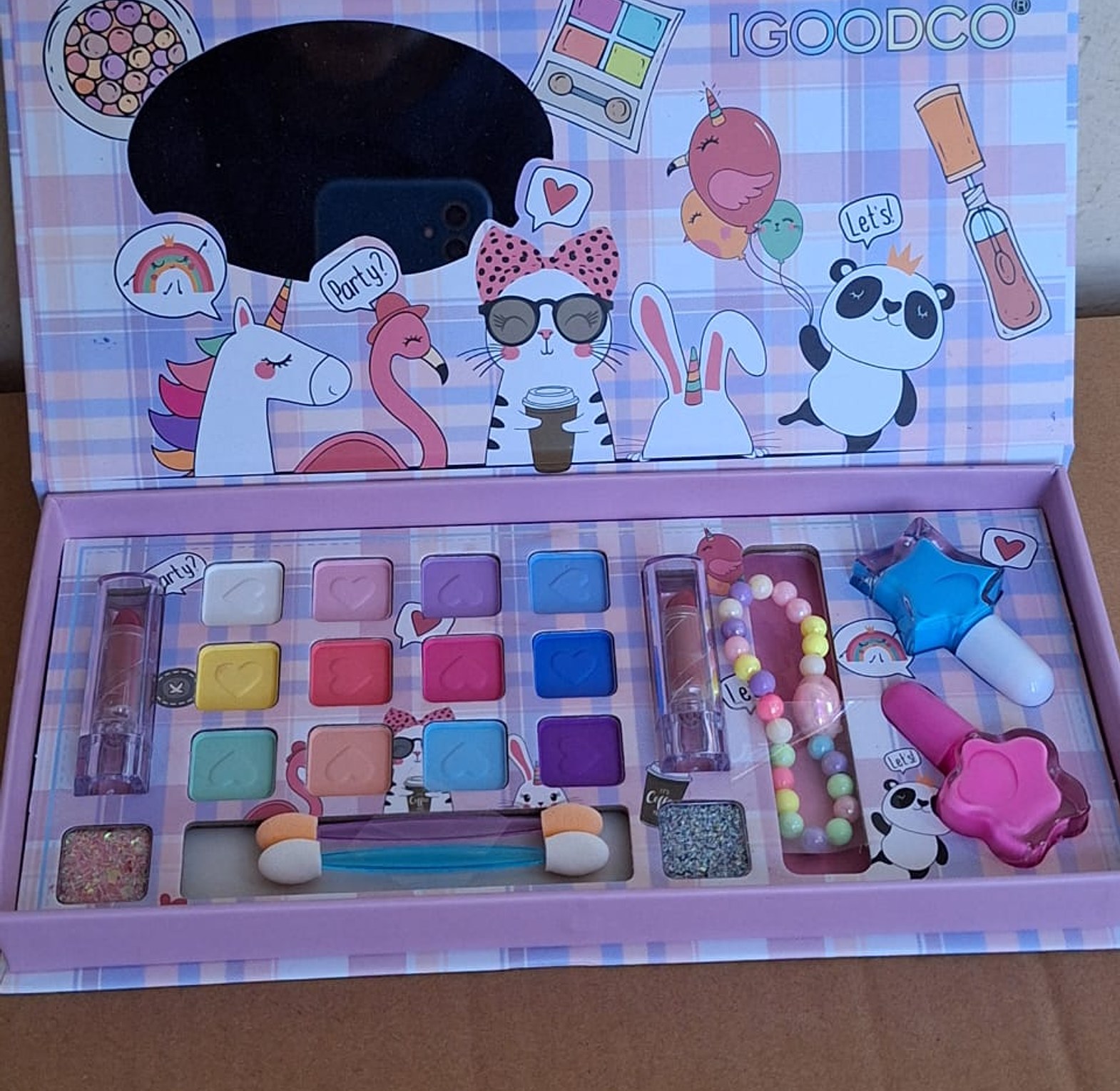 Kids Makeup Kit For Girls. Washable Make Up For Little Girls, Non Toxic Toddlers Cosmetic Kits, Child Play Makeup Toys image