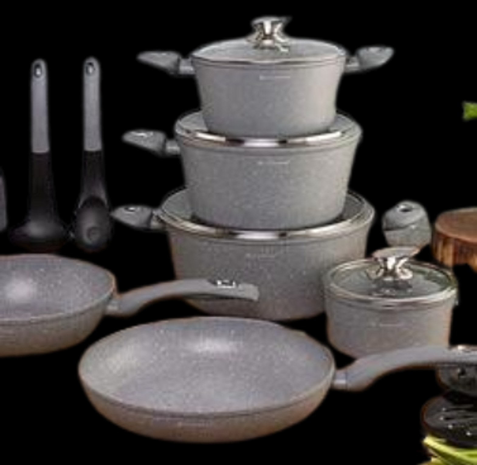 Edenberg EB-5620 15-piece premium granite-coated cookware set designed for durable, non-stick cooking. image