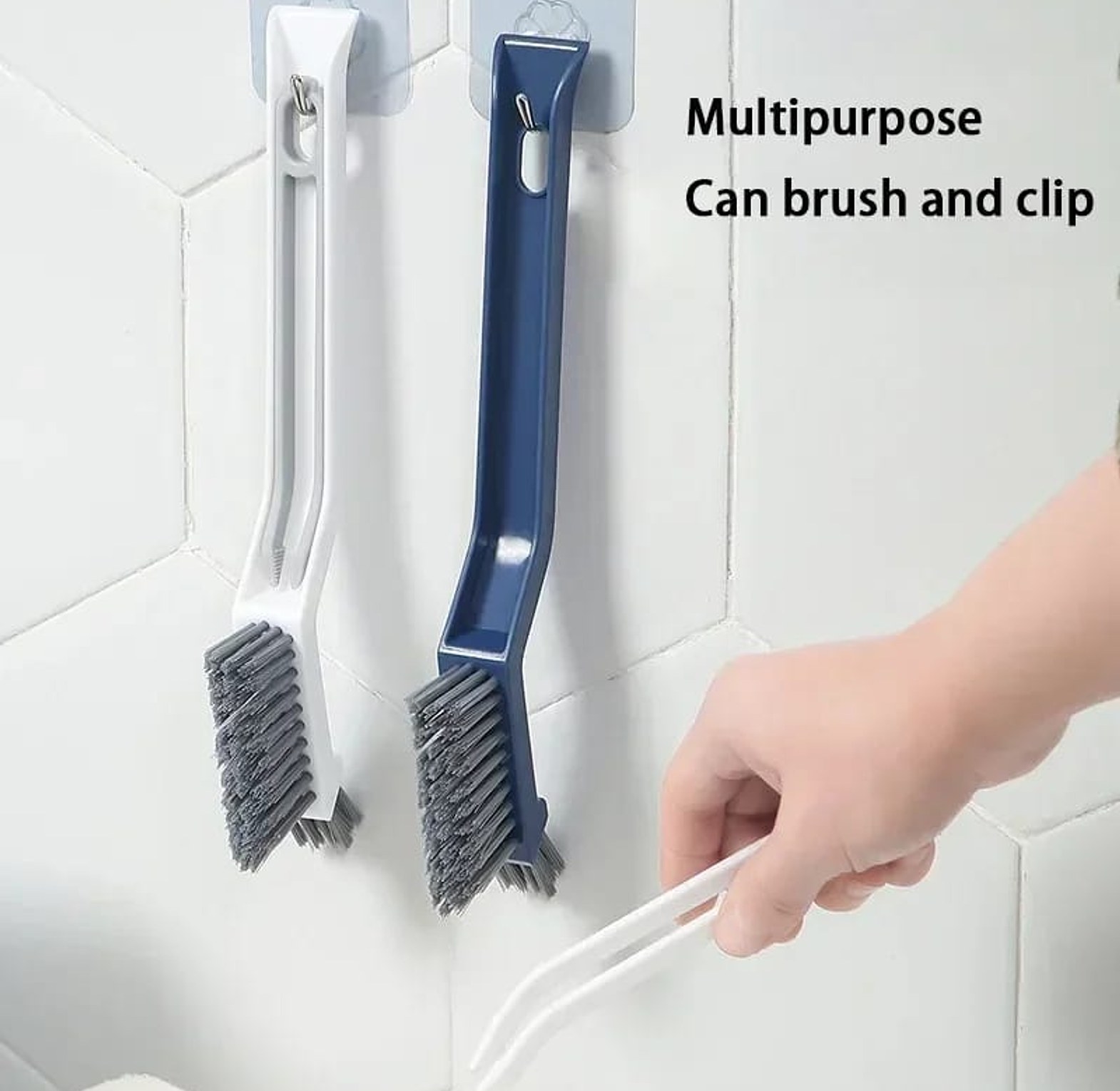 Three-in-one Plastic Bathroom Floor Brush image