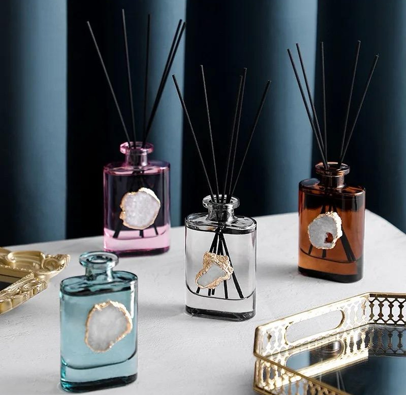 Oil fragrance perfume with crystal bottle Reed diffuser 200ml image