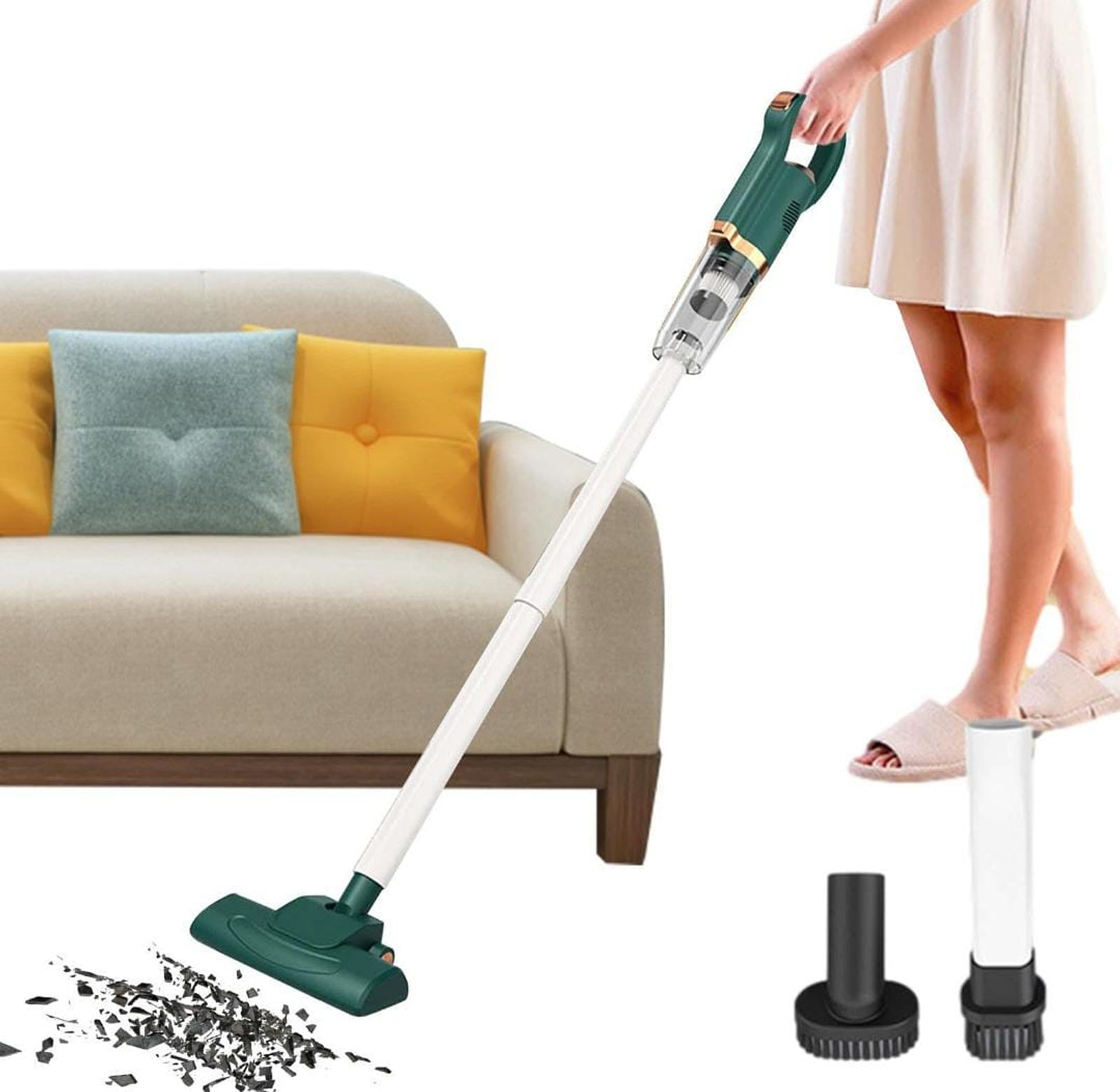 Rechargeable cordless 3 in 1 vacuum cleaner Portable wireless cleaner,  Suctioning power-8500pa, watts -120w image