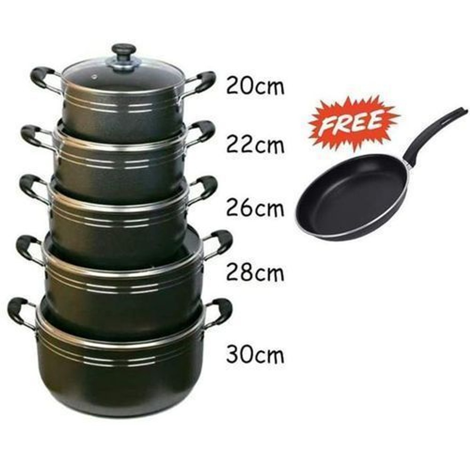 TC 14Pc Non-Stick Cooking Pot Sufuria Set. BEST QUALITY RECOMMENDED image