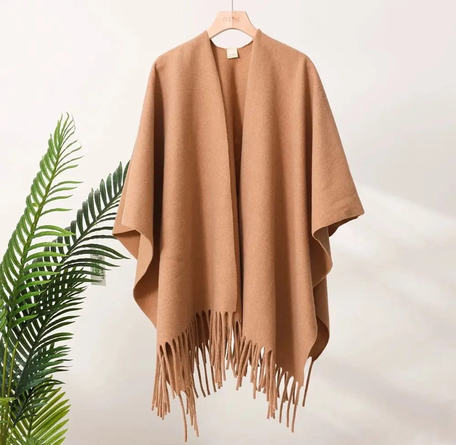 Winter Women Poncho Warm Shawl Double Sided Designer Thickening Blanket Luxury Scarf image