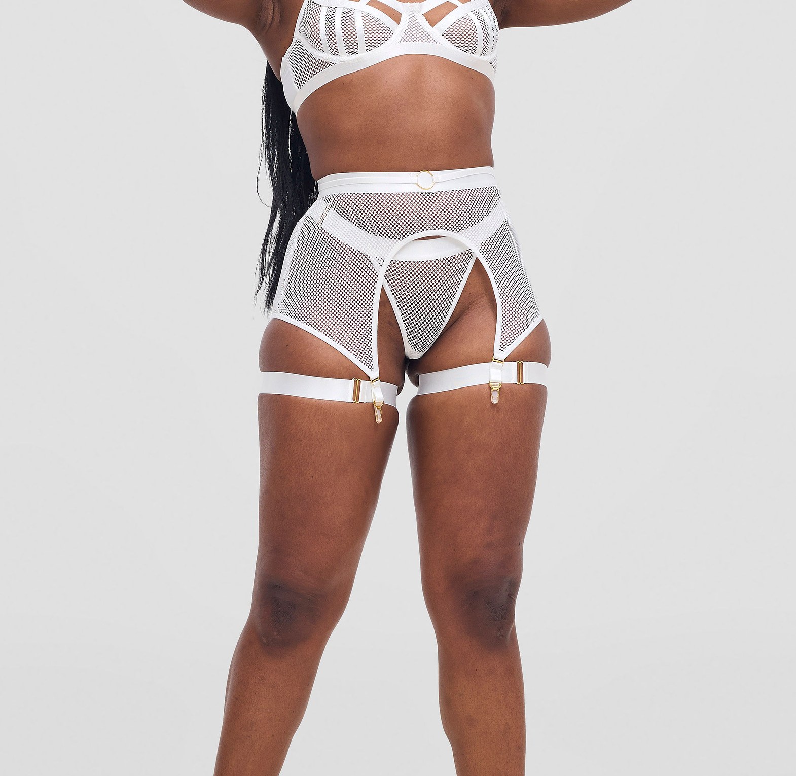 3PC Garter Lingerie Mesh image