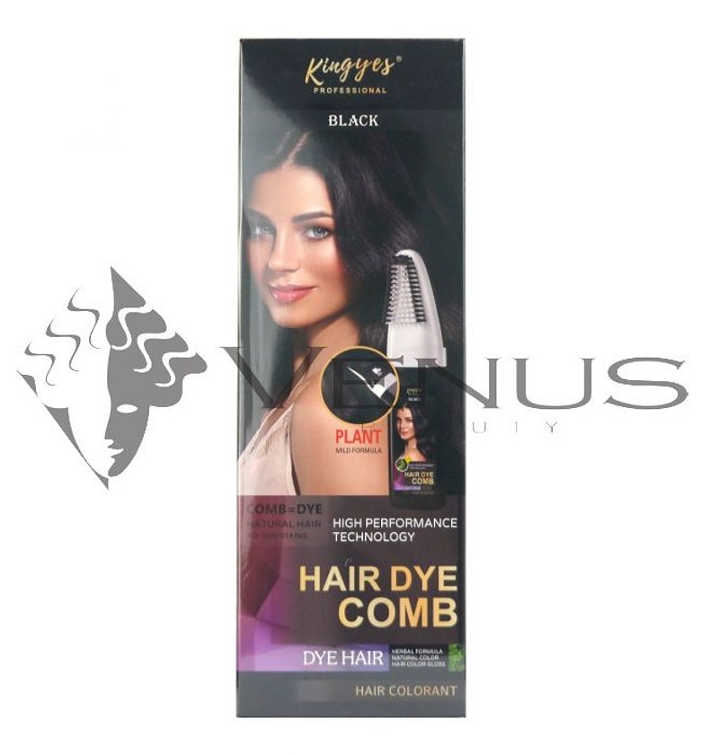 Kingyes Professional Black Hair Dye Comb image