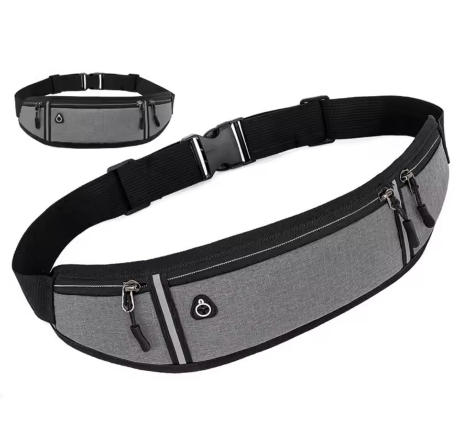 Sports Running Belt Waist Bag Elastic Water Resistant Fitness Fanny Pack Phone Holder for Jogging Gym and Workouts image