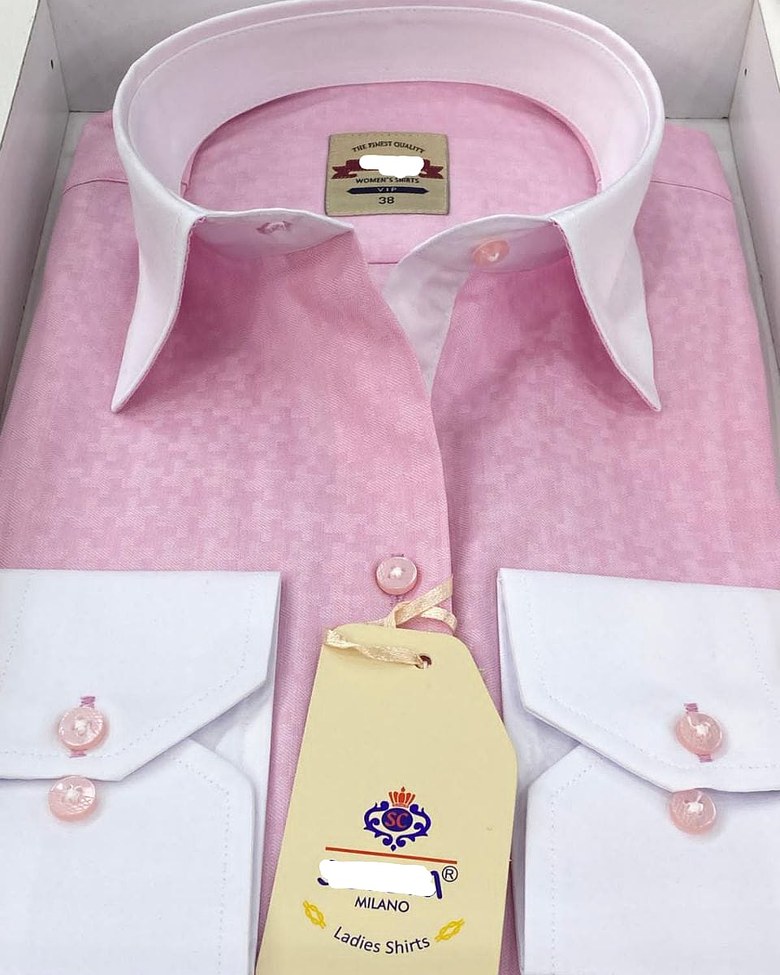 Pink & White Women’s Cotton Shirt image