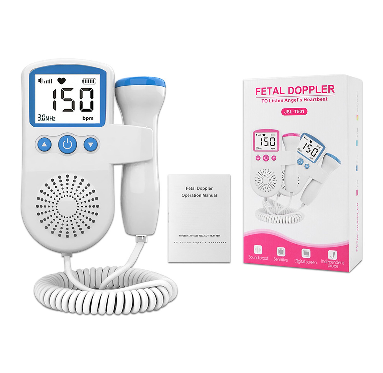 Portable Fetal Doppler Baby Heartbeat Monitor - Accurate Pregnancy Heart Rate Detector Nairobi Kenya image