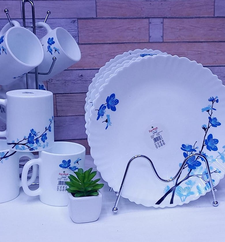 12 Pcs Ceramic Dinner Set 6 Plates 6 image