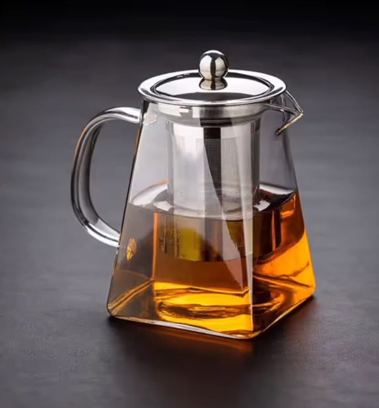 950ml Glass Teapot with Stainless Steel Infuser – Premium Heat-Resistant Design image