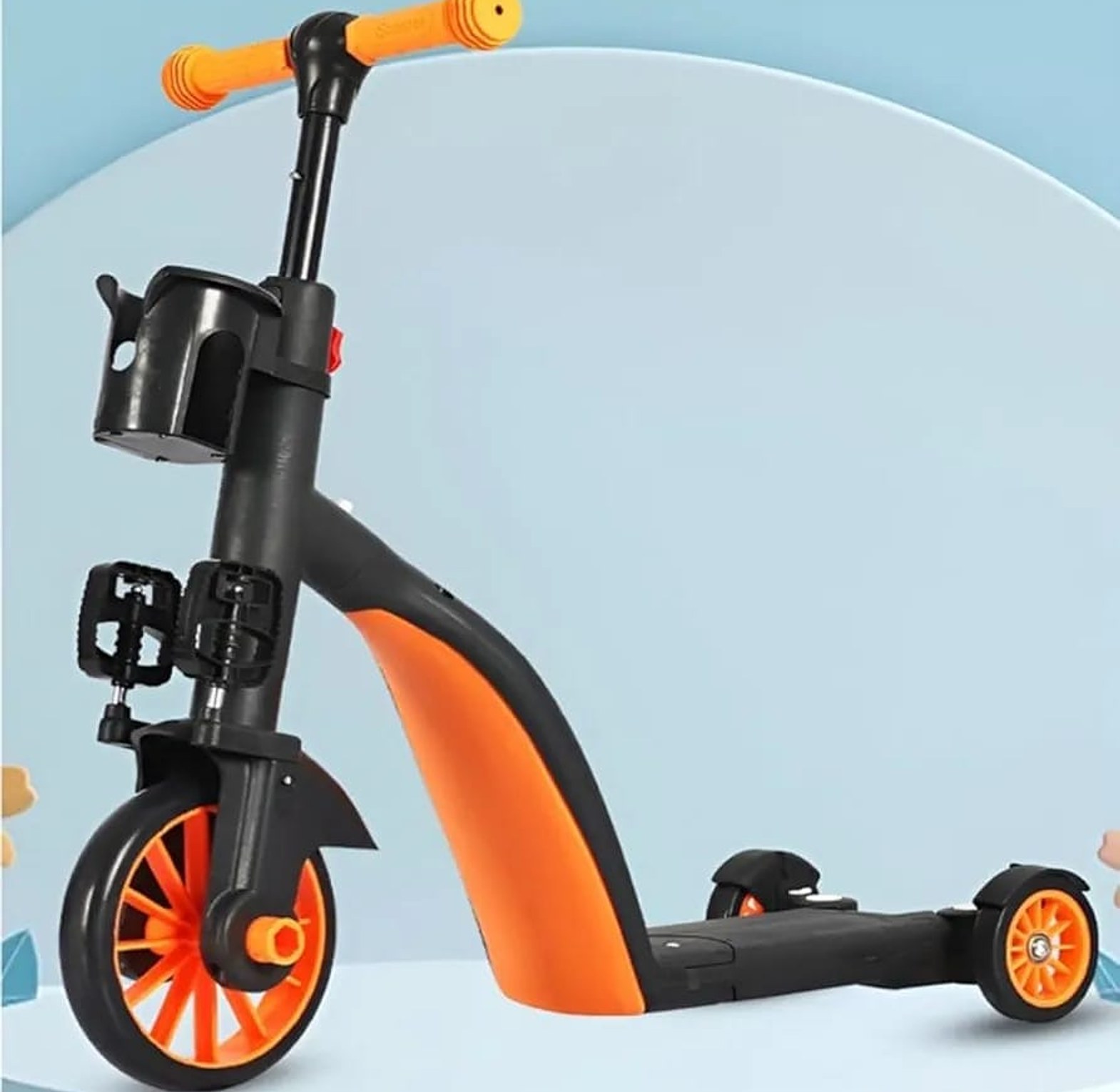 3-in-1 Convertible Kids Scooter & Tricycle. 3 in 1 Kids Scooter and Bike, Adjustable Toddler Balance Bike with Durable Plastic   or a 3-in-1 Baby Sliding Wheeled Children's Scooter image