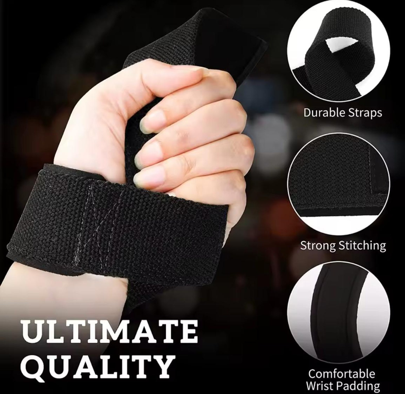 Weightlifting Straps Anti-Slip Silicone image