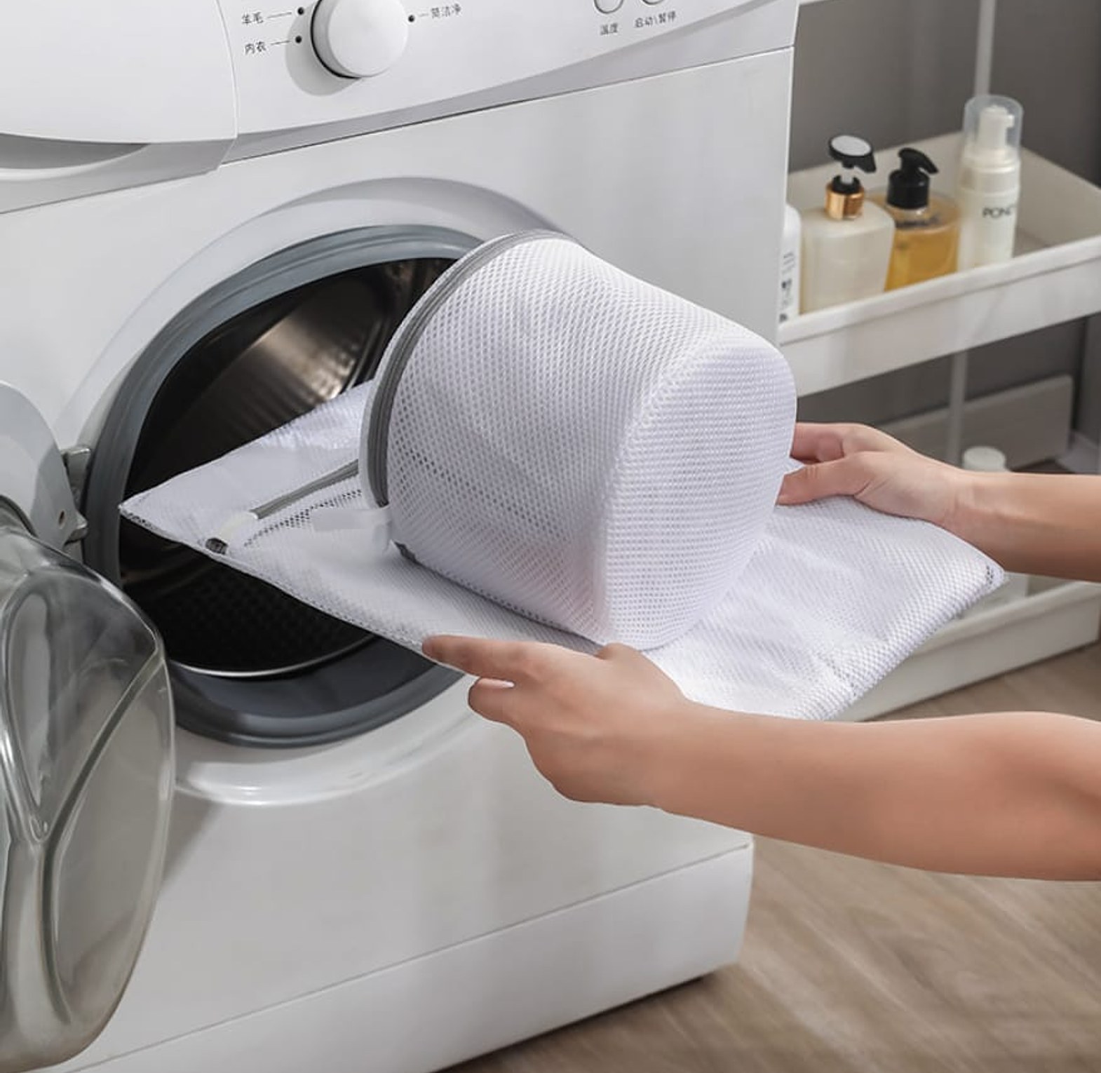 6-Piece Gray Mesh Laundry Bag Set image