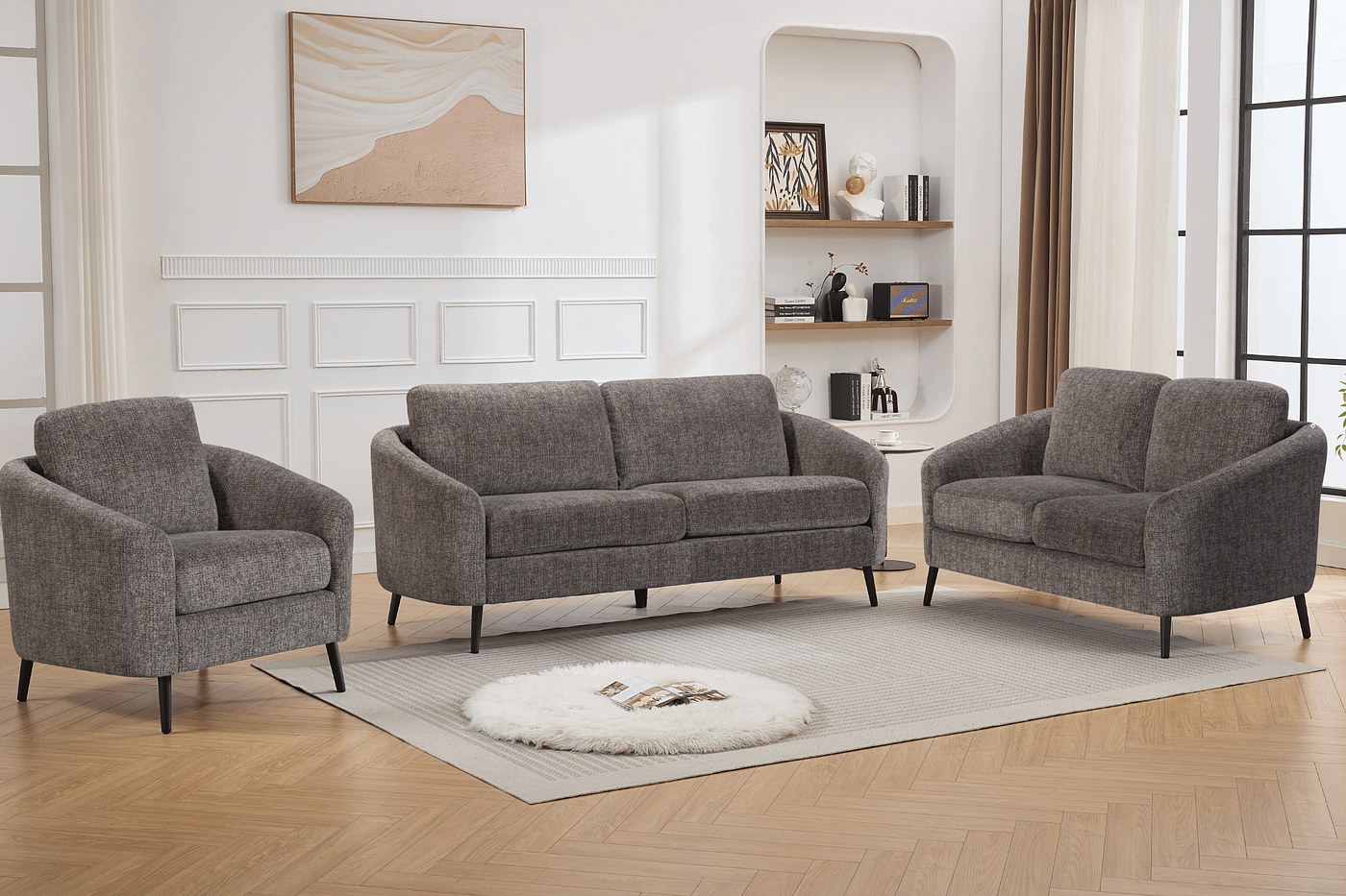 HAVEN 6 Seater Fabric Sofa (3+2+1) image 1