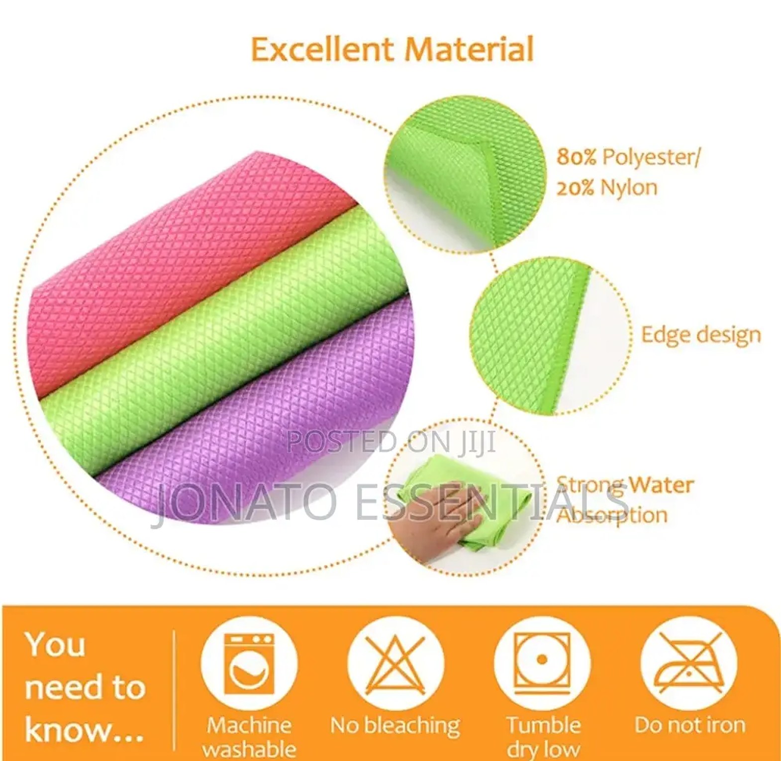 5pc Microfiber Cleaning Cloth, Kitchen Towels Set image