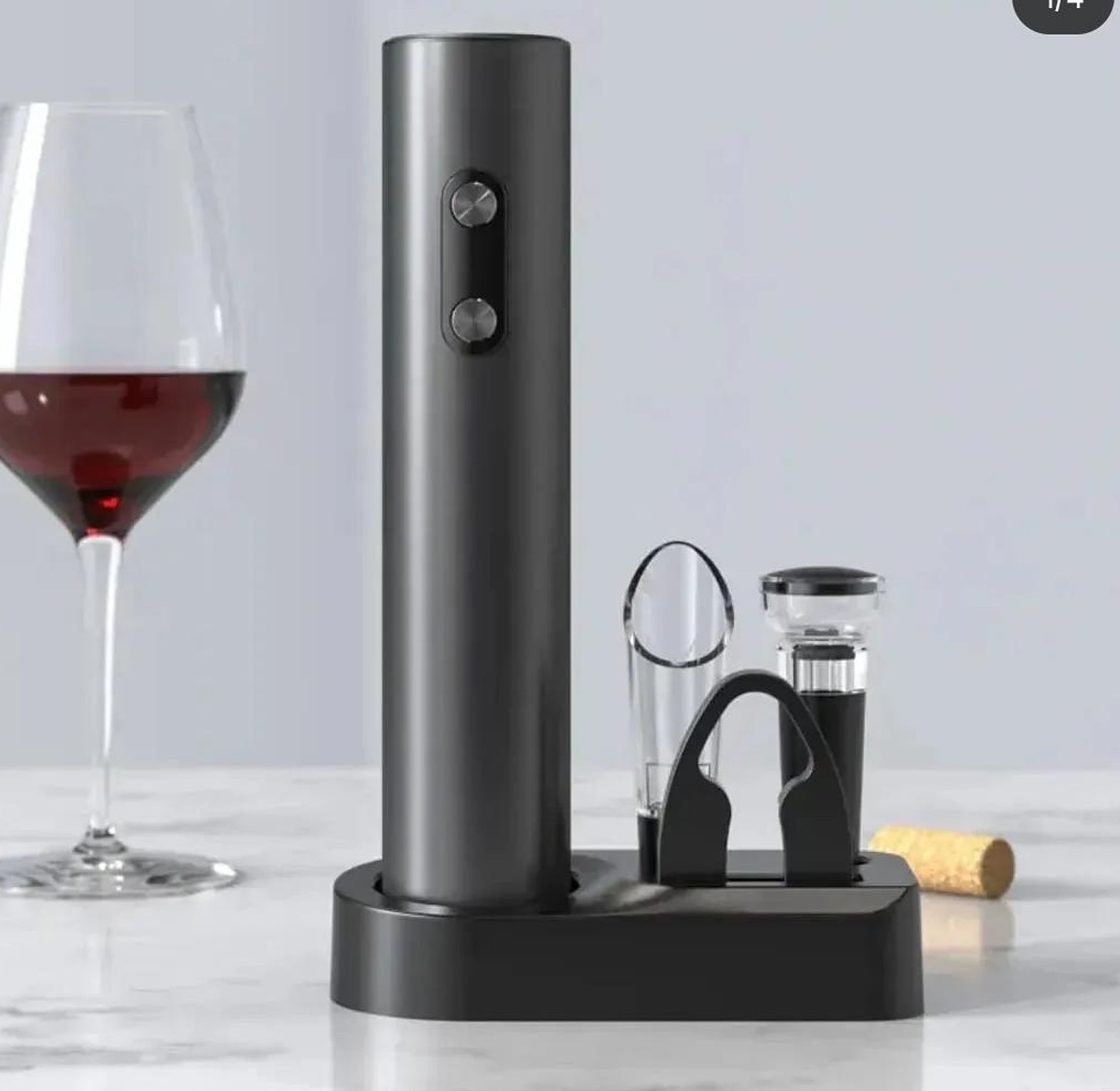 Electric Wine Opener Set with Stand image