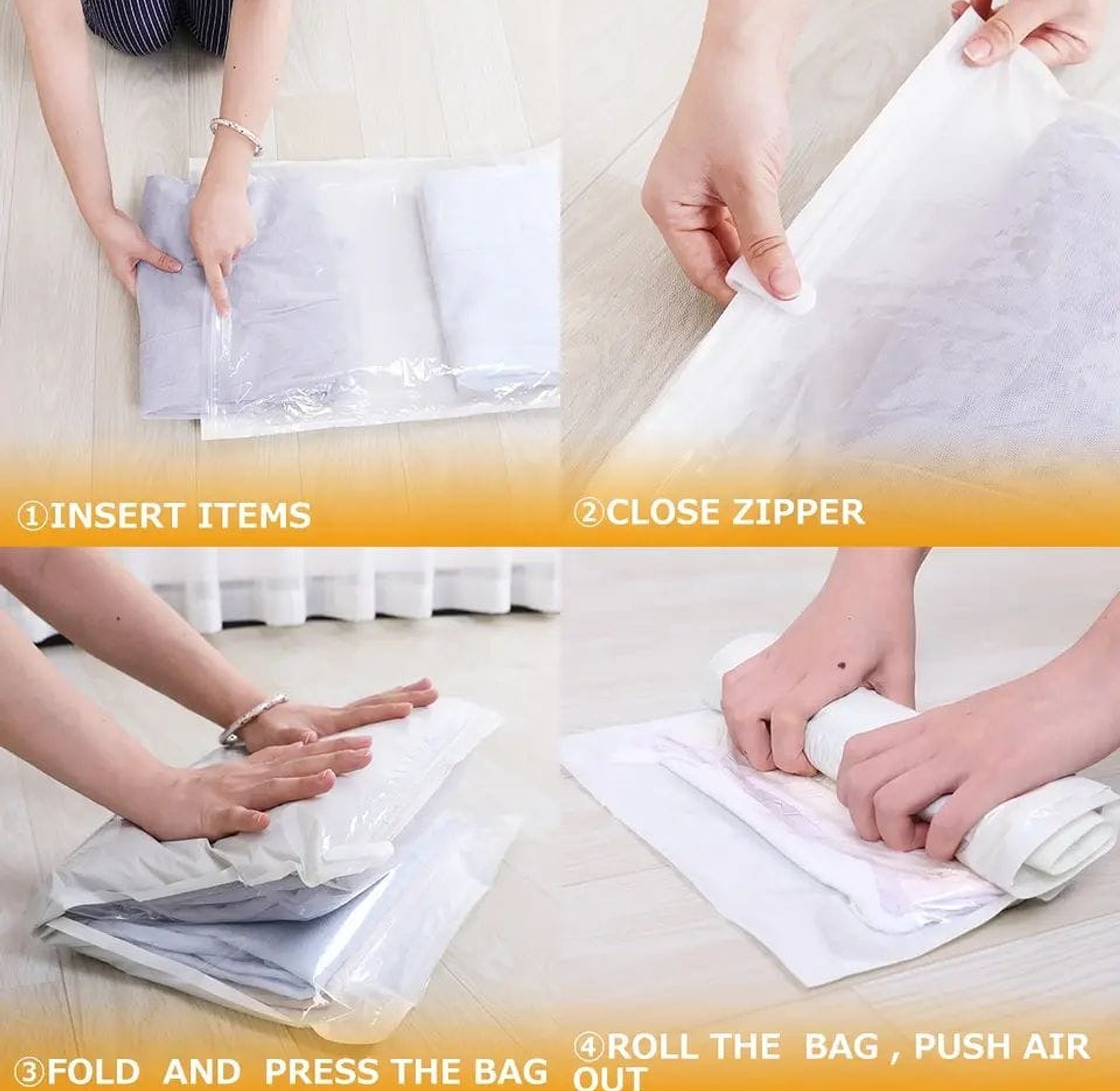 10pc Travel Compression Vacuum Clothes Storage Bags image