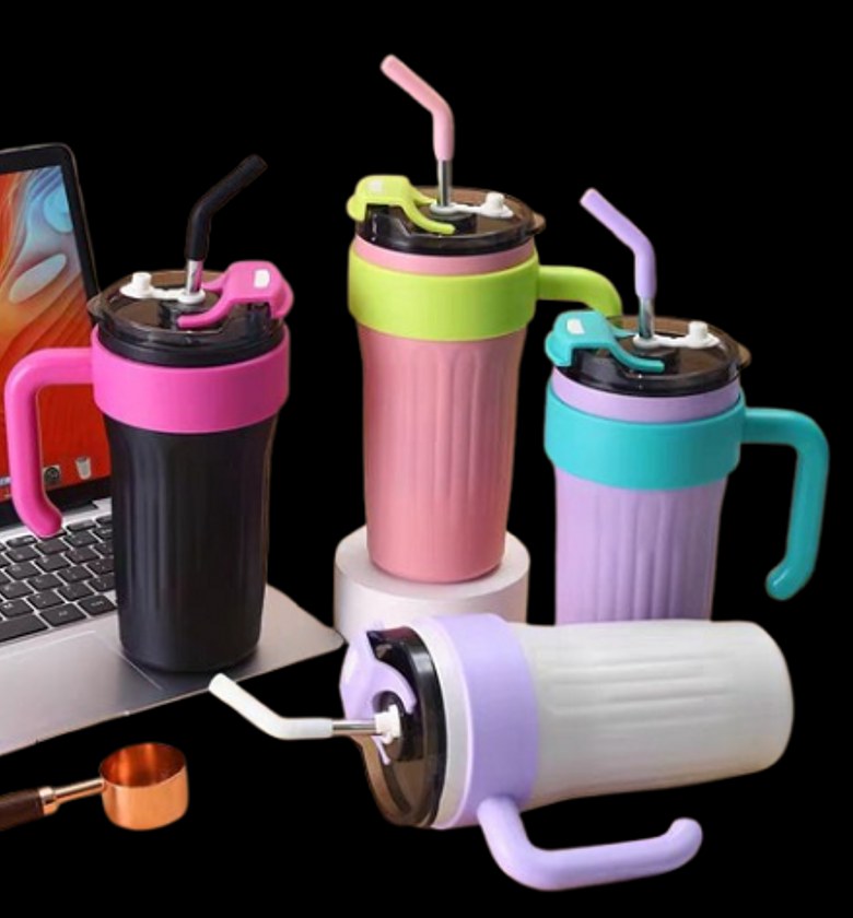 Stanley Cup. Stanely Stainless Steel Tumbler With Handle & Straw Lid, Insulated Reusable Stainless Steel Travel Mug image