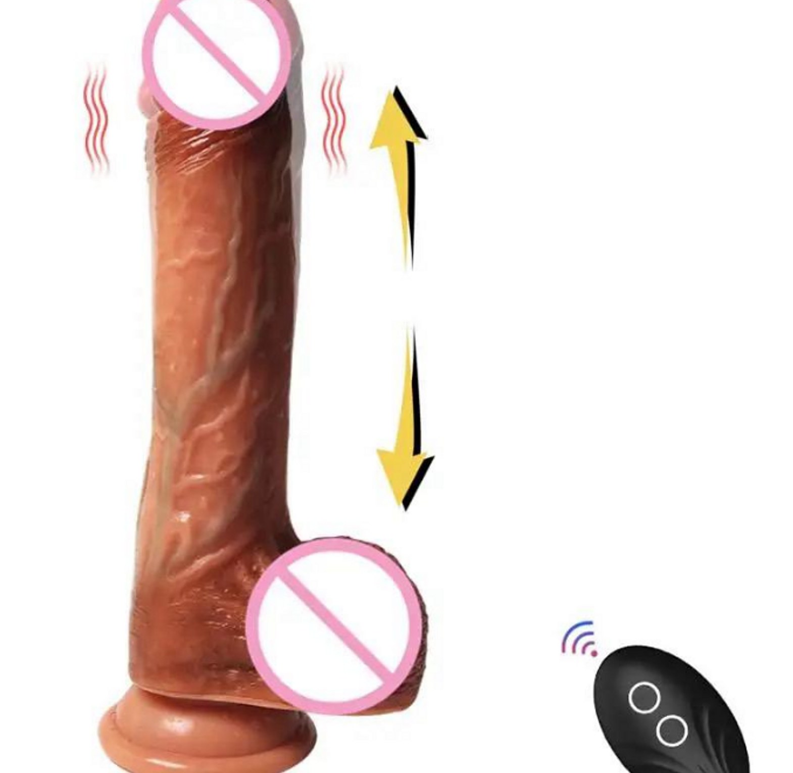 Thrusting Super Realistic High Quality Liquid Silicone Dildo Vibrator Artificial Penis Sex Toys With Remote Control image