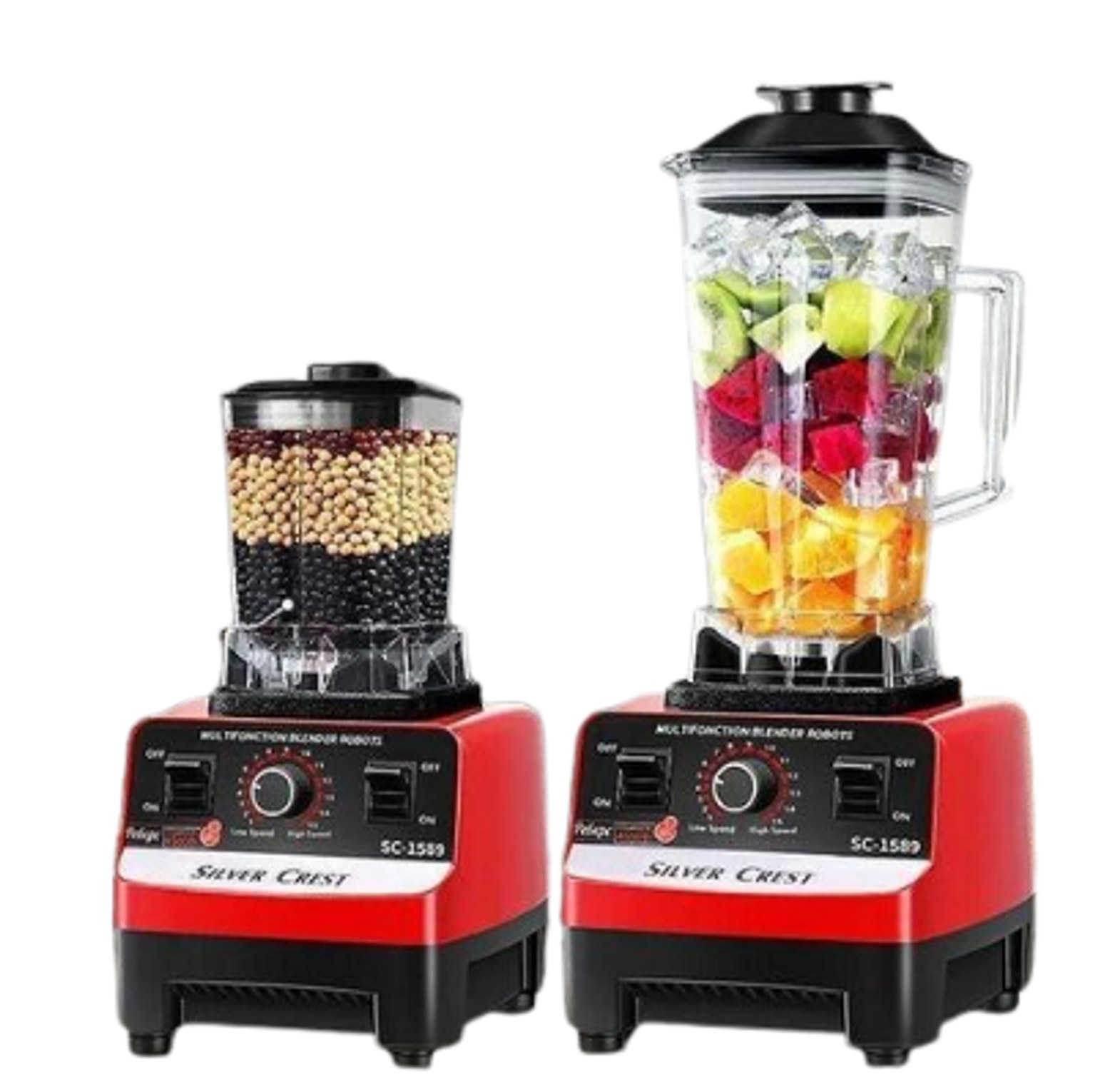 Silver Crest 2 in 1 Heavy Duty Commercial Blender with Grinding Machine, 4500W image