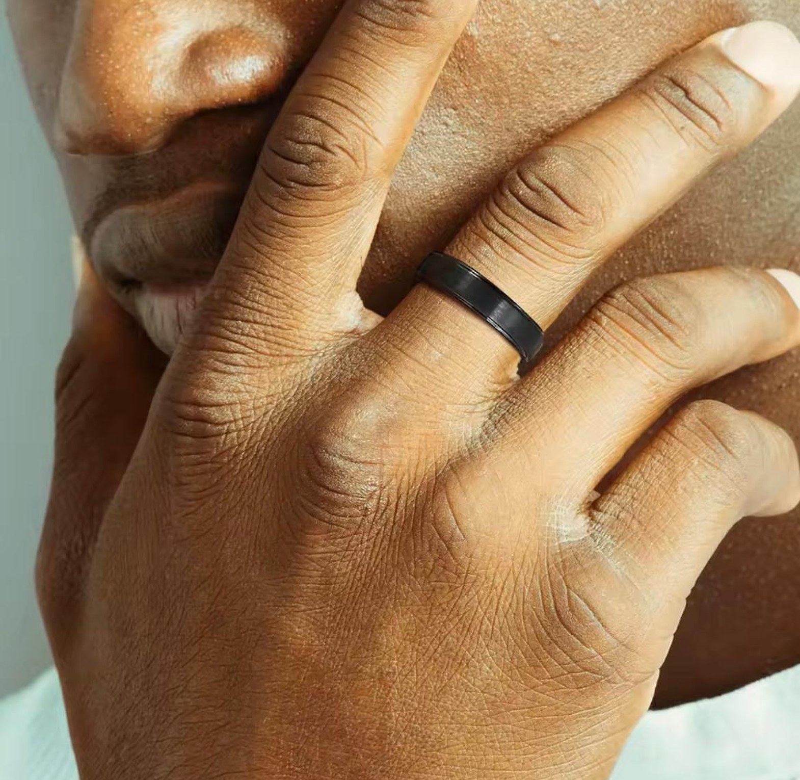 Minimalist Tungsten Carbide Men's Ring - 5mm Matte Band image