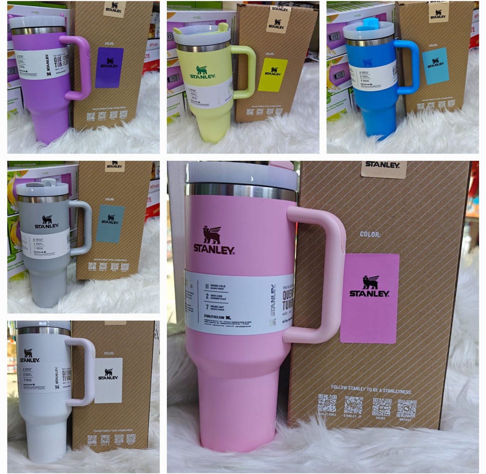 Stanley Original Insulated Mugs Equipped With Hand And Straw Lud image