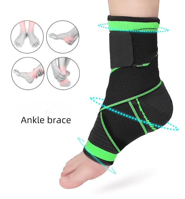 Adjustable Ankle Support Brace & Compression Sleeve for Sports, Sprain Recovery & Joint Pain Relief - Breathable Guard for Men & Women image