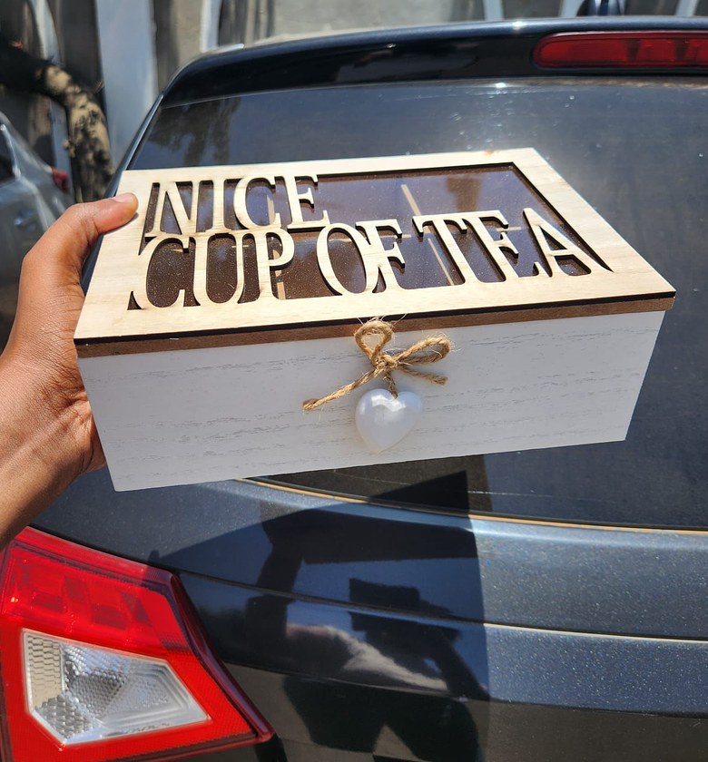 Wooden tea bag organizer image
