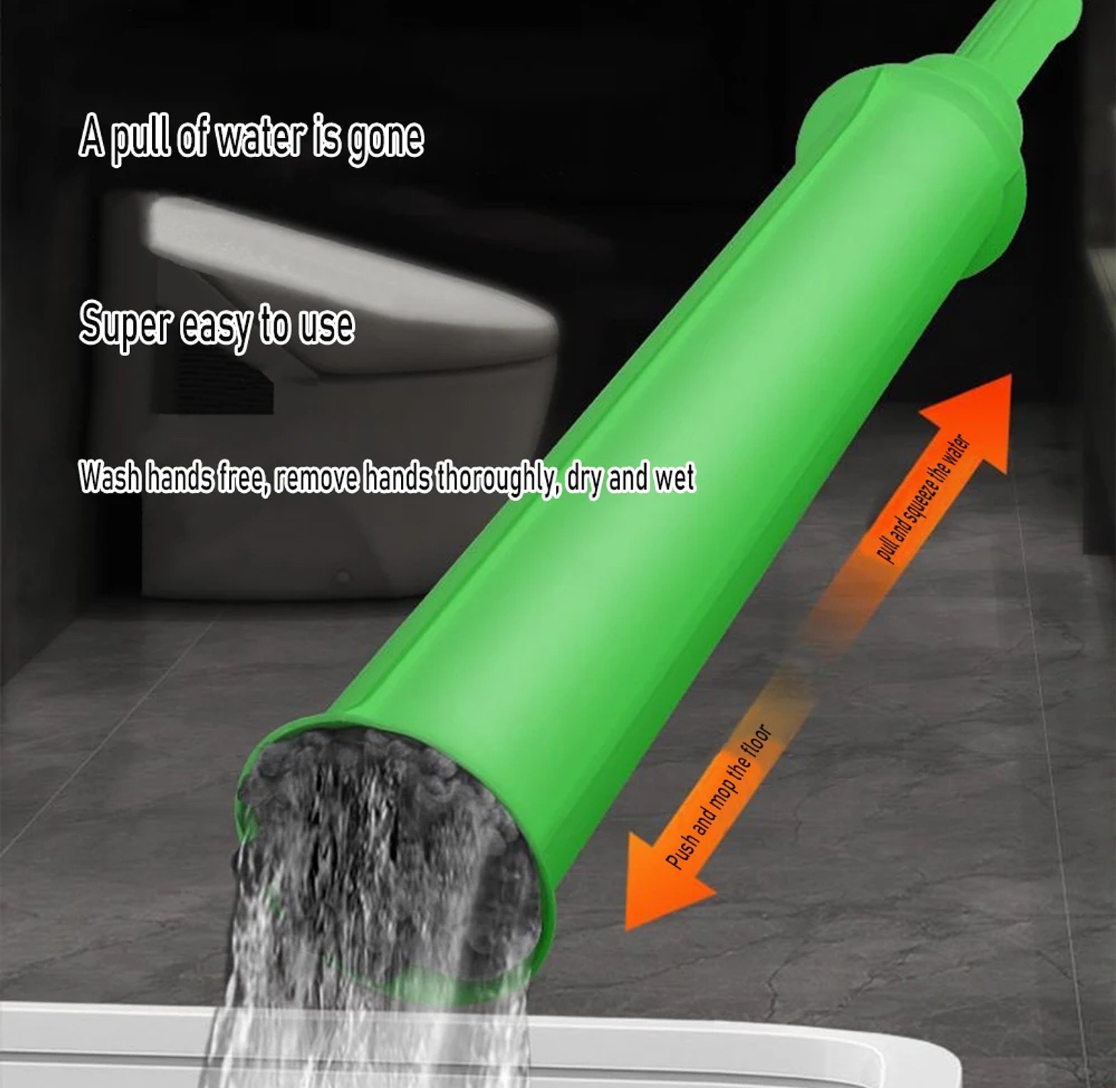 Self Wringing Twist Mop with Built-in Water Squeezer, Ultra-Absorbent Microfiber Floor Cleaner for Homes & Offices image