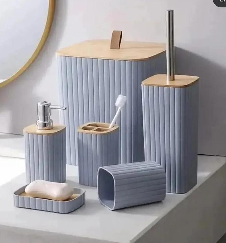 6 in 1 bathroom accessories set image