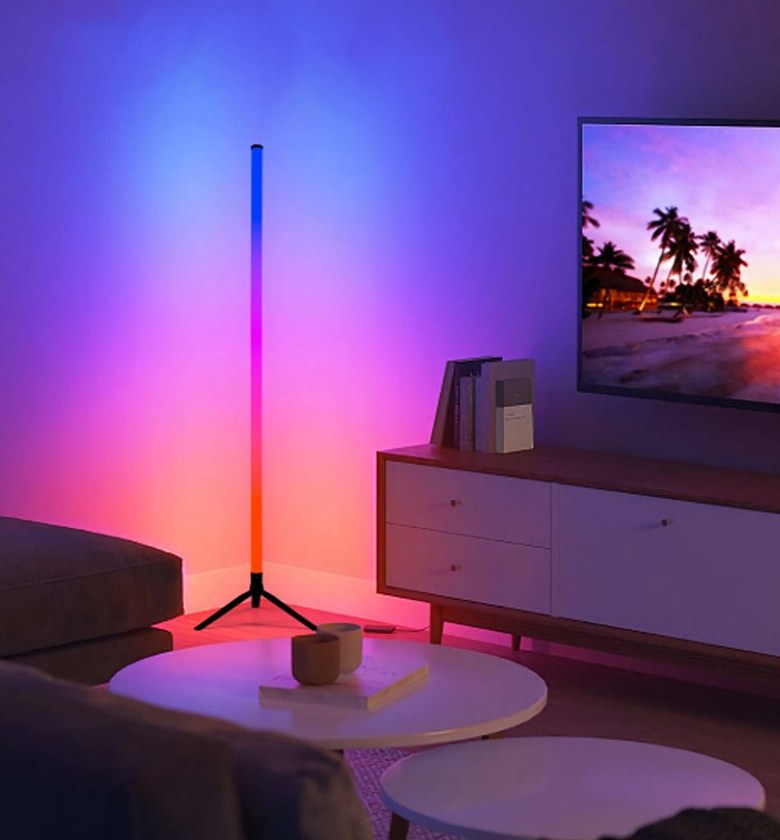 1.2M RGB Corner Floor Standing Light Remote Dimmable Ambient Lamp image