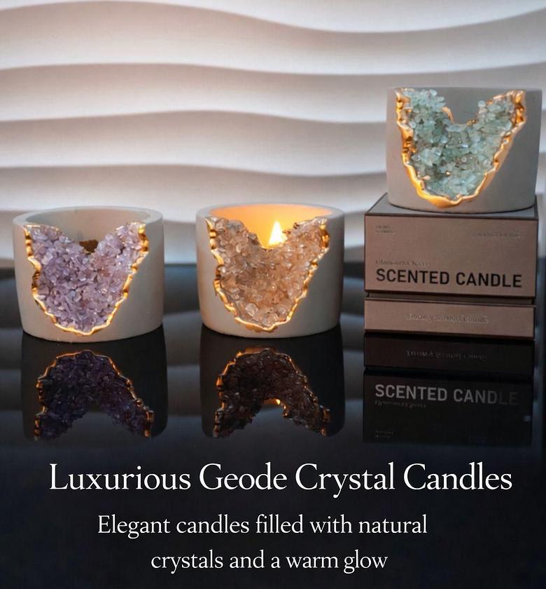 Geode Crystal Luxury Decorative Candle image
