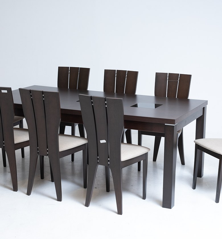 TABLE DINING 200X100X76CM + 8 CHAIRS image
