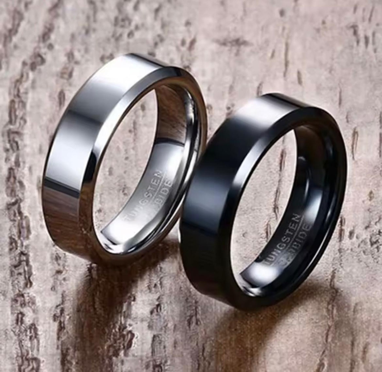 Apex Polished Tungsten Comfort Ring image