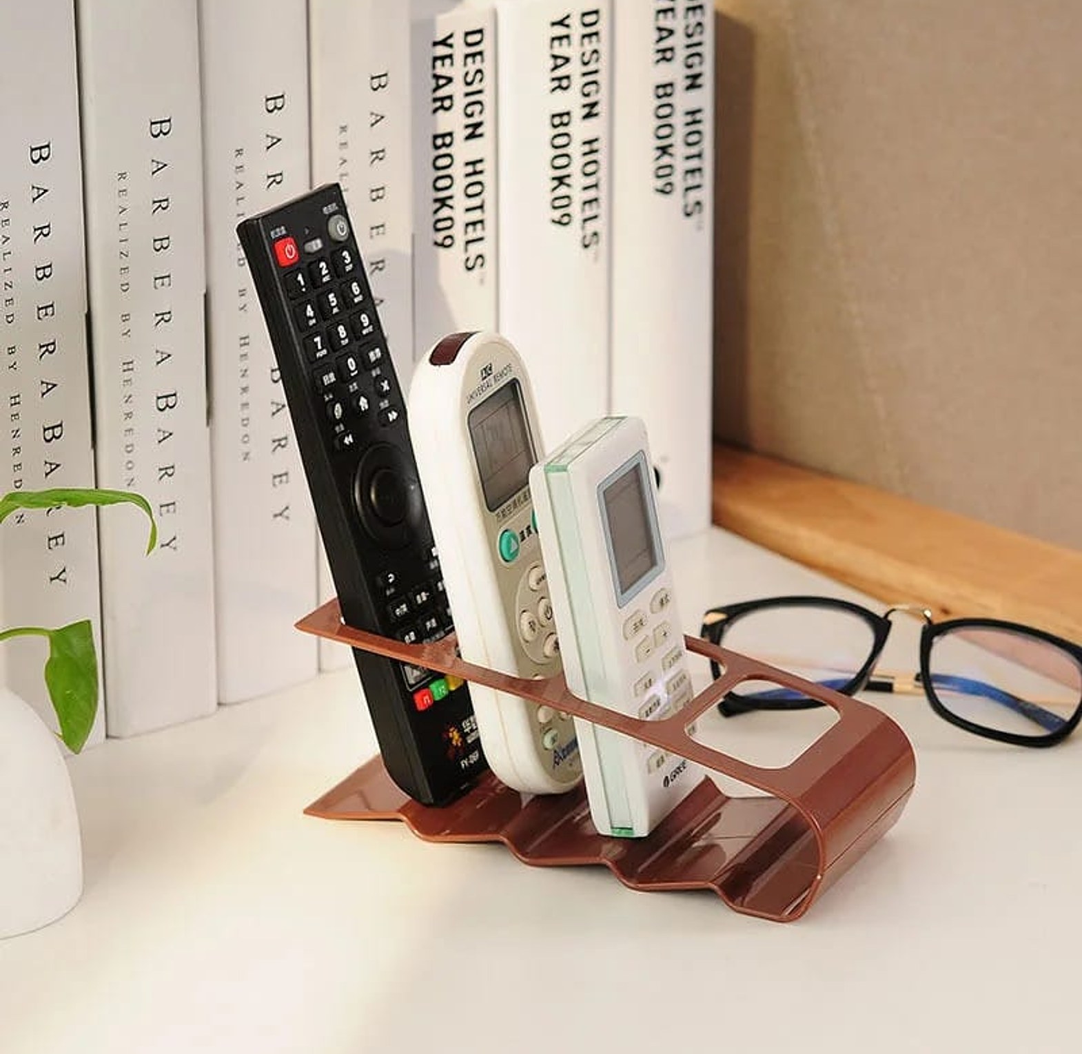 4 Slots Plastic Remote Control Holder  image