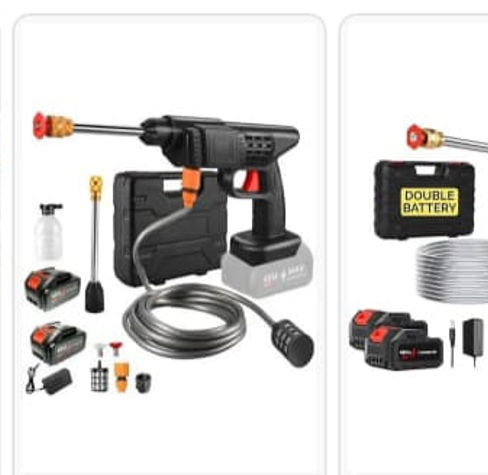 Wireless Car Wash Spray Gun Machine With 2 Portable Lithium Battery (96Vh Lithium-ion Batteries) image