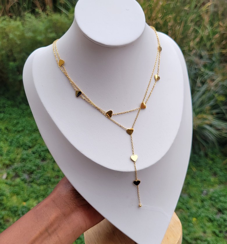 Layered loveheart necklace  image